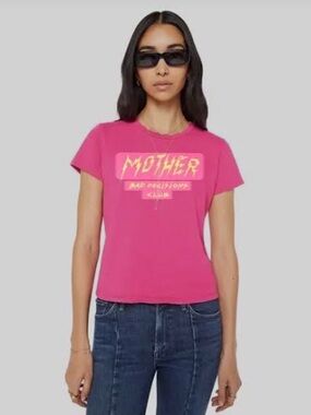 NWT MOTHER The Lil Sinful Bad Decisions Club T-Shirt, Size XS